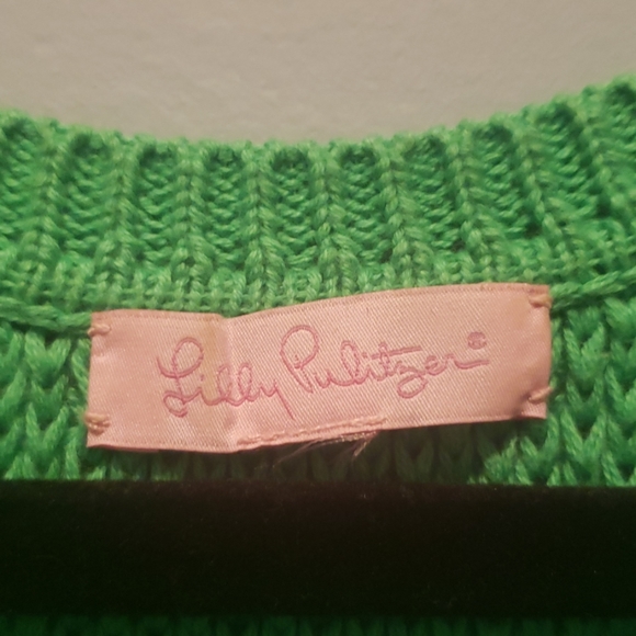 COPY - Lilly pulitzer used green sweater size medium - Picture 3 of 7